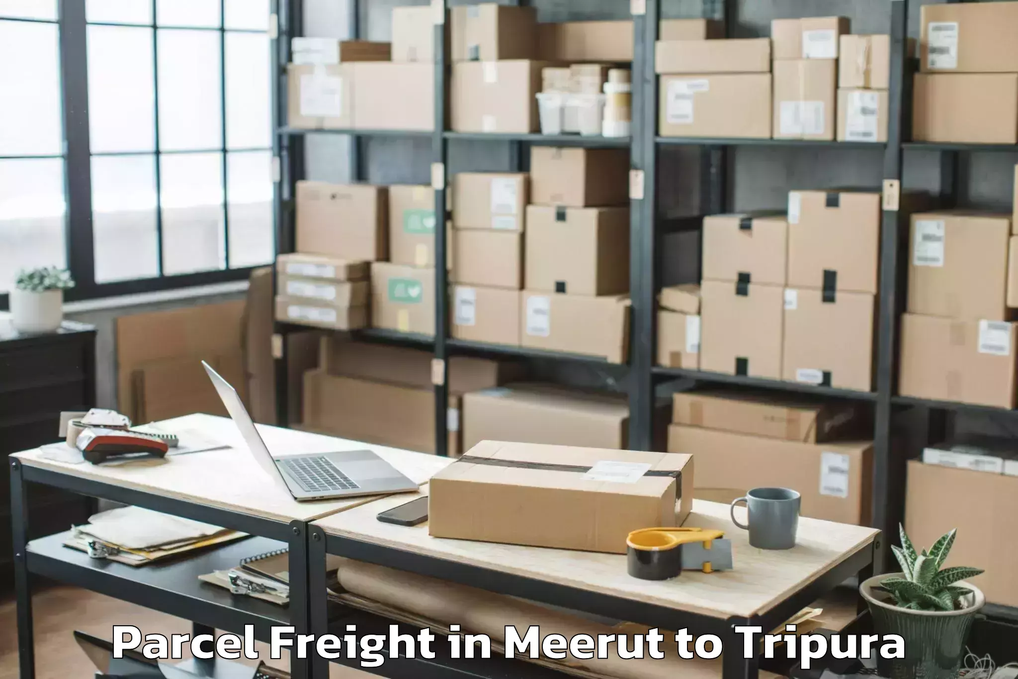 Get Meerut to Jampuijala Parcel Freight